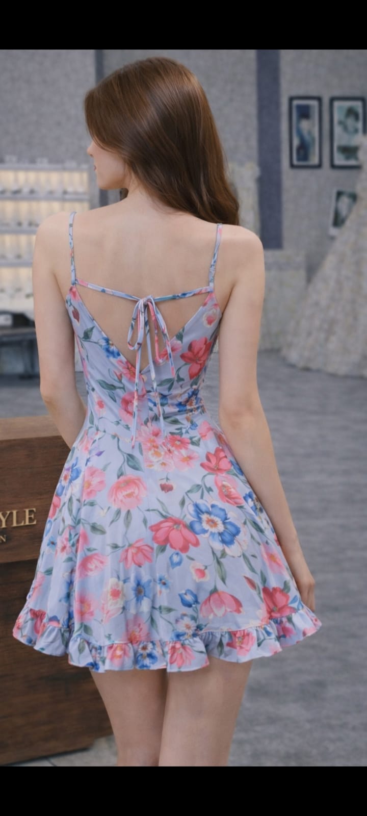 Rochie Plamon Alb Floral