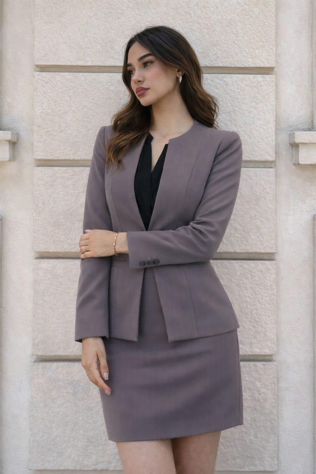 Costum Reina Gri Deschis